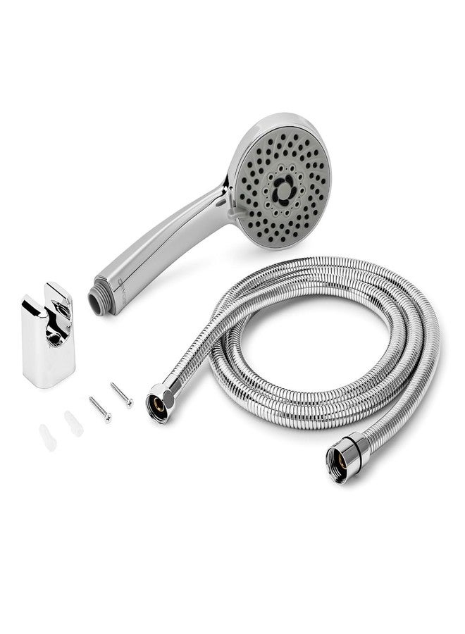 Orvos Hand shower multi-function, 4x4 inches, RainMist, Chrome plated with high grade Korean ABS material from LG, with 1.5 to 1.8 meter flexible shower hose and wall hook, for high end luxury bathrooms - Image 2